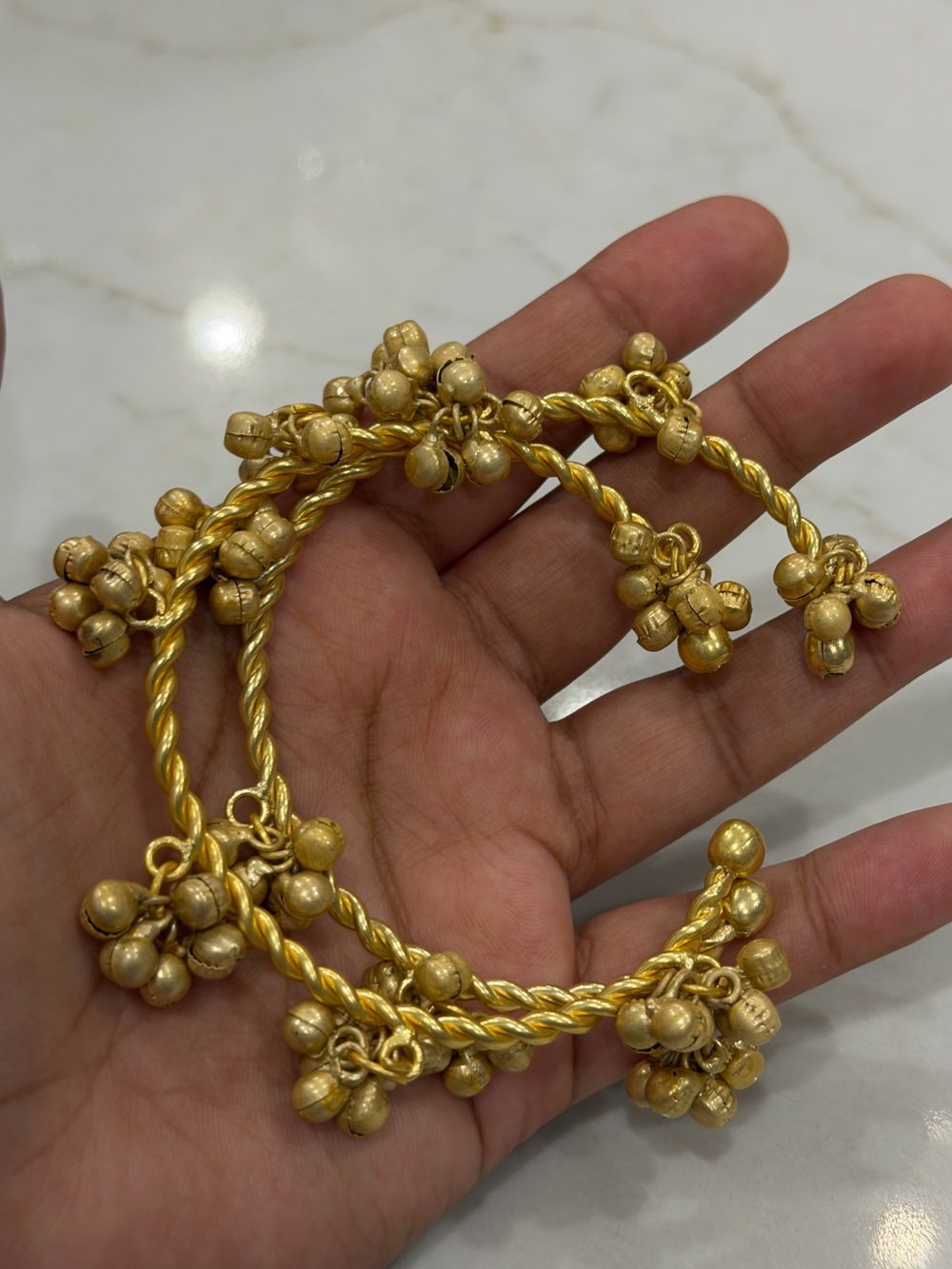 Pakistani Ghungroo Bracelets | Gold Pair